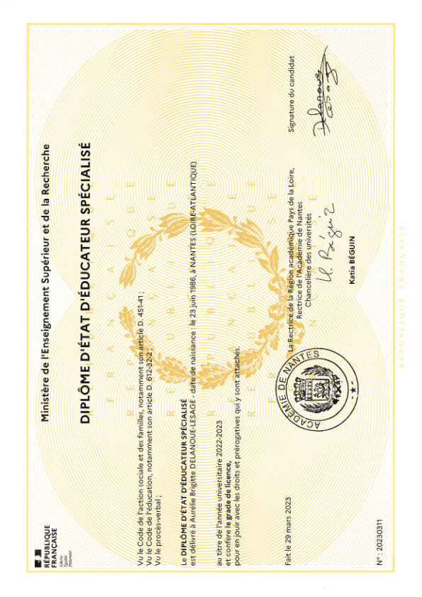 photo diplome Aurélie Delanoue Lesage