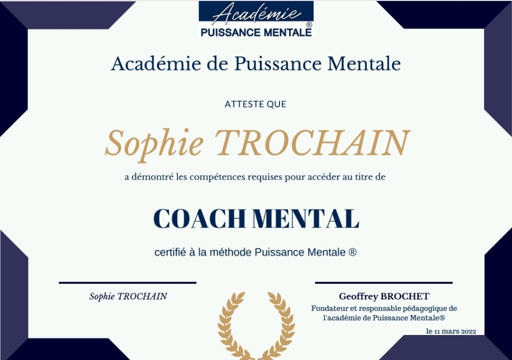 photo diplome Sophie Trochain