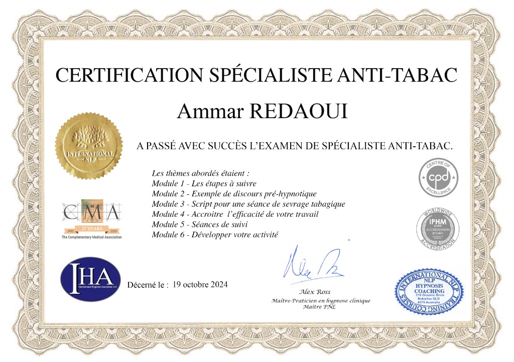 photo diplome Ammar REDAOUI 