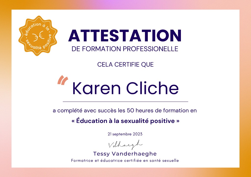 photo diplome Karen Cliche