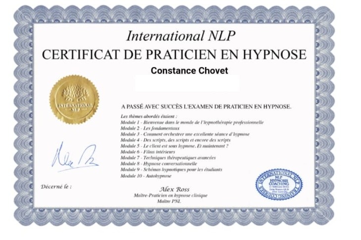 photo diplome Constance Chovet