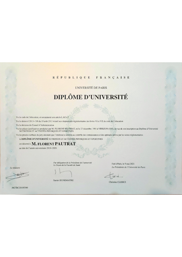 photo diplome Florent pautrat