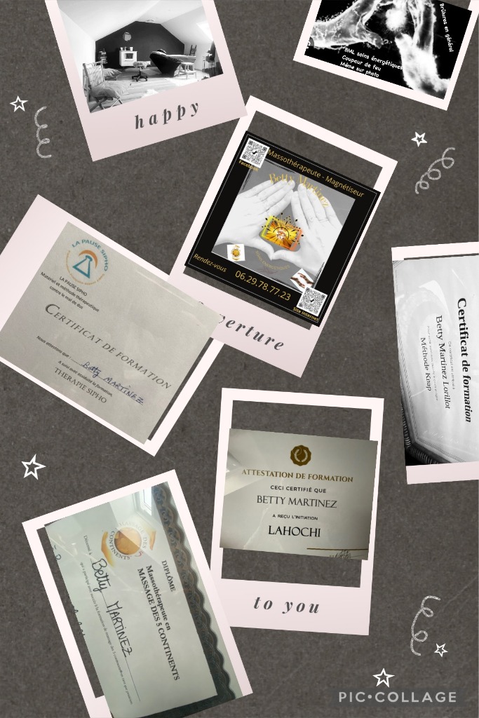 photo diplome BML Soins énergétiques