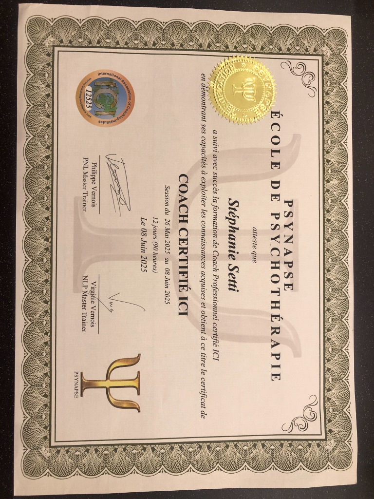 photo diplome Stéphanie Setti