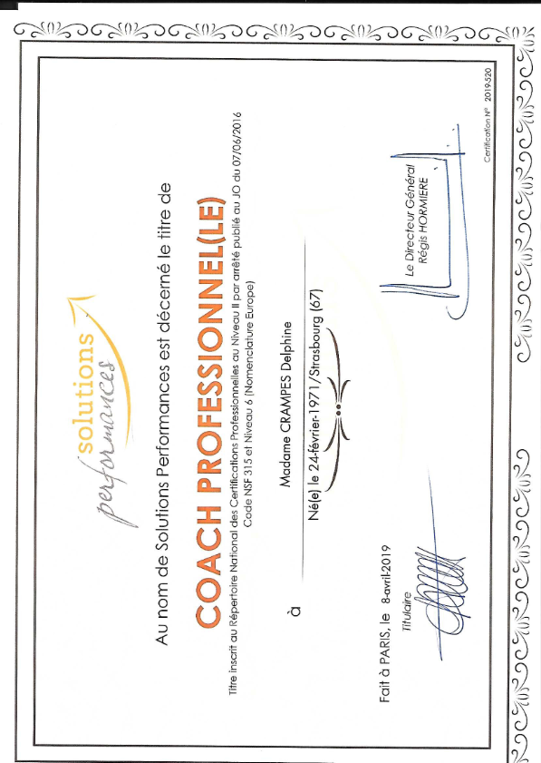 photo diplome Ma Coach Sérénité