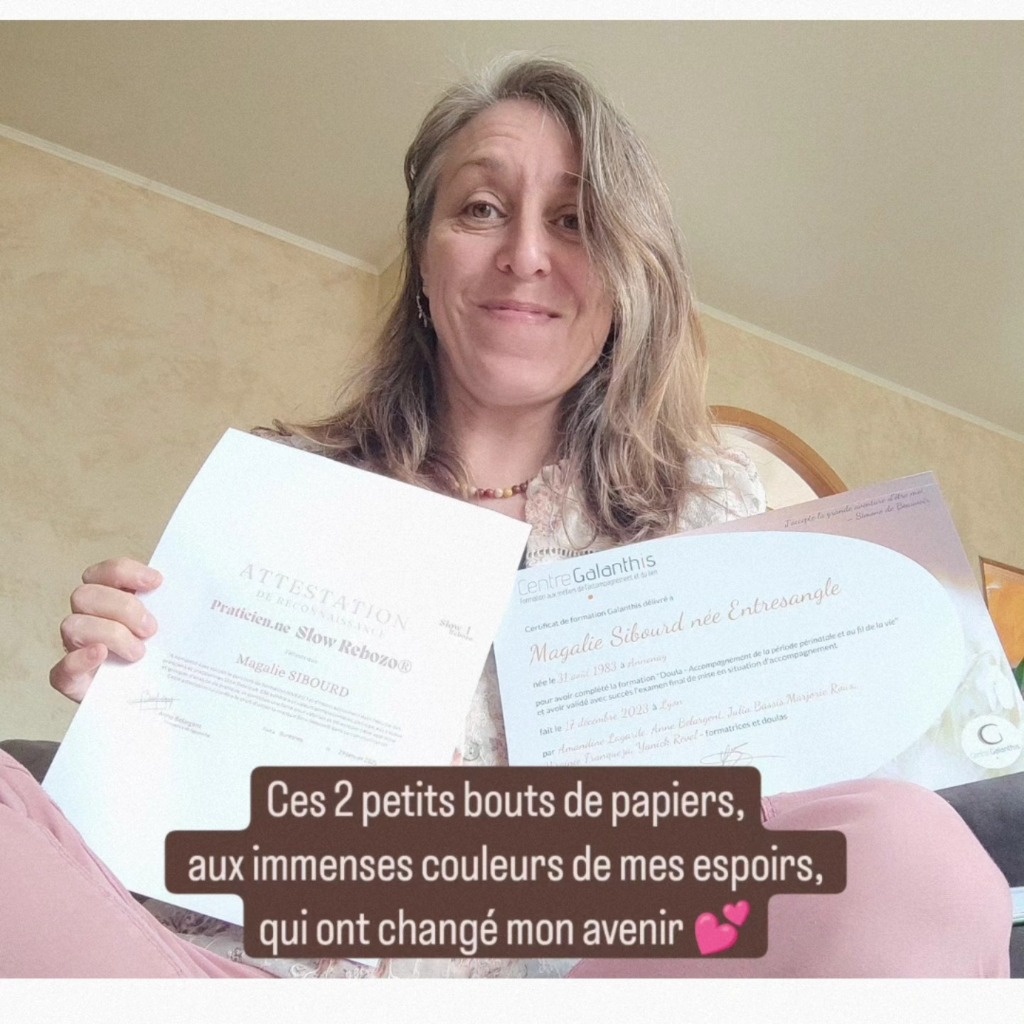photo diplome Doula en éveil ~ Magalie Sibourd