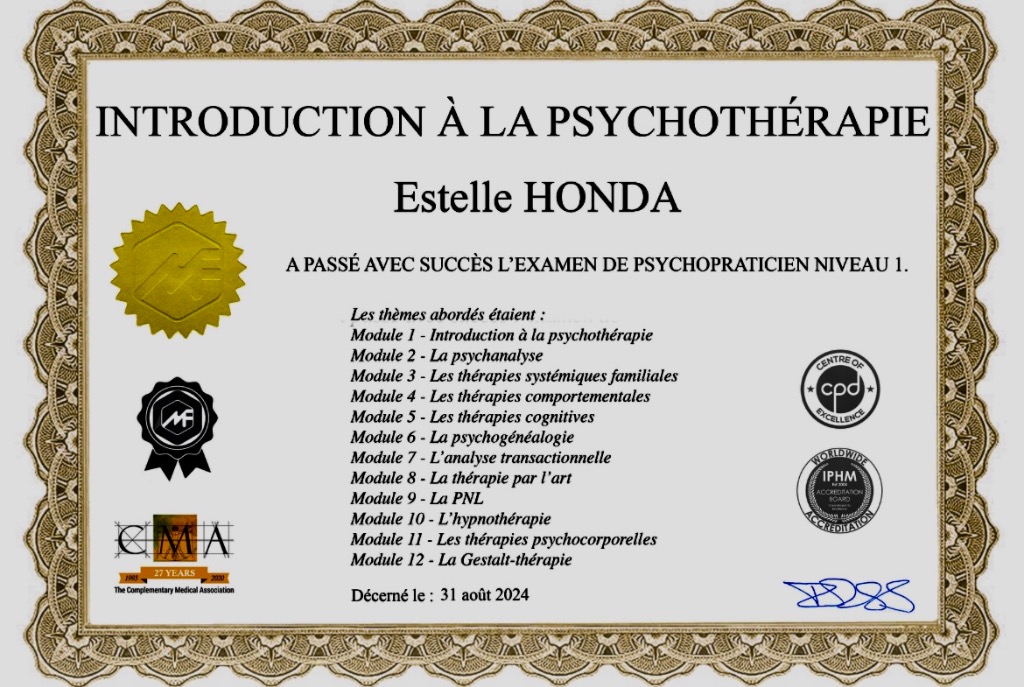 photo diplome Estelle Honda