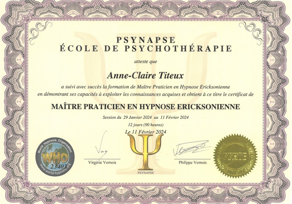 photo diplome Anne-Claire TITEUX