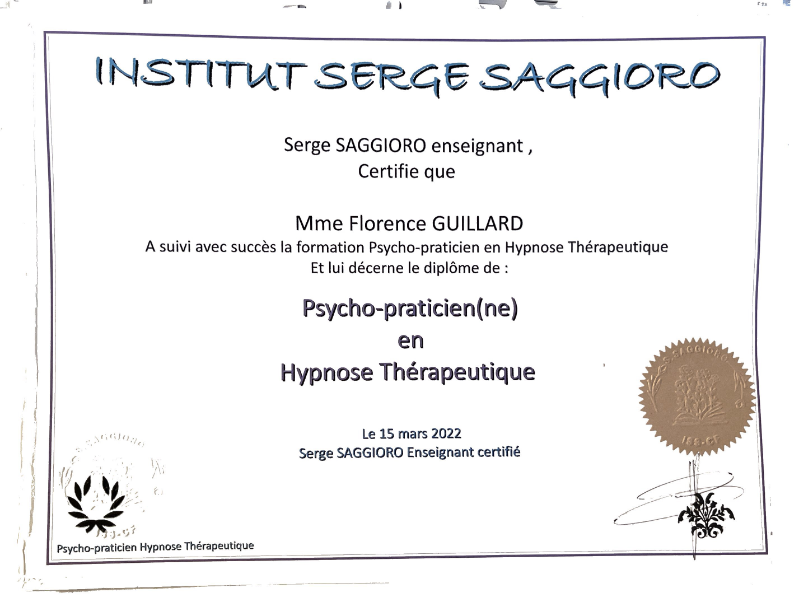 photo diplome Bequin-Guillard Florence