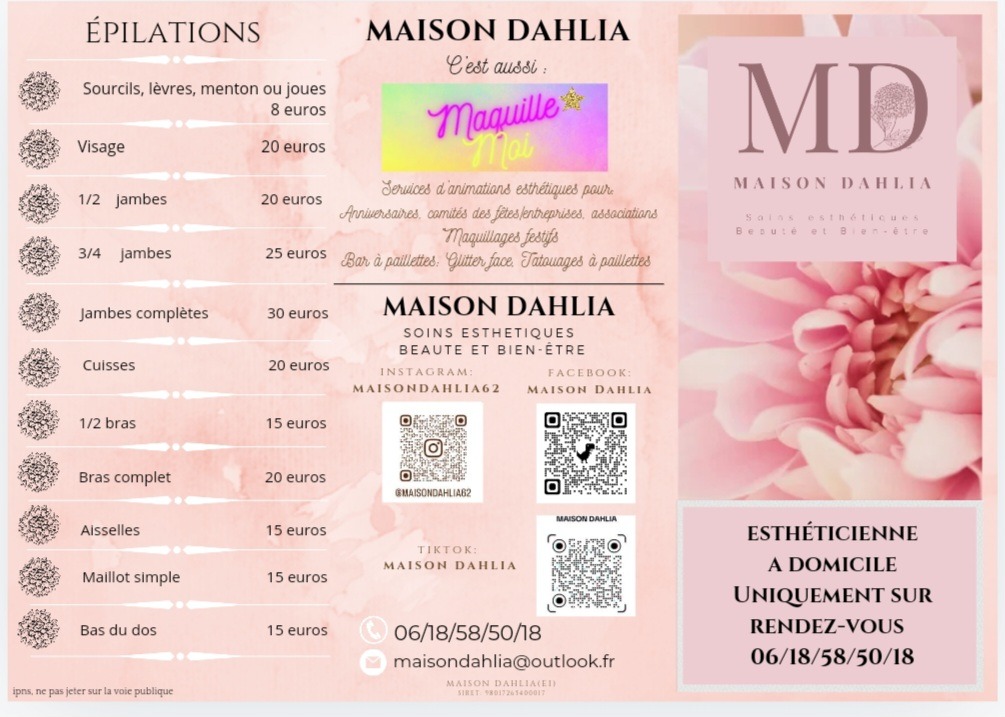 photo cabinet Maison Dahlia (esthéticienne à domicile)