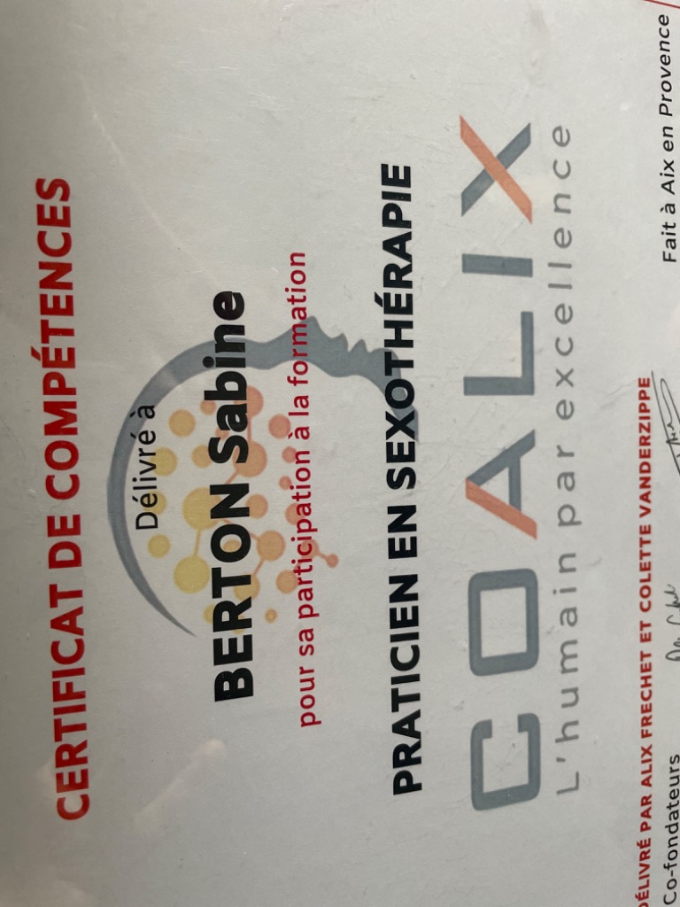 photo diplome Sabine Berton 
