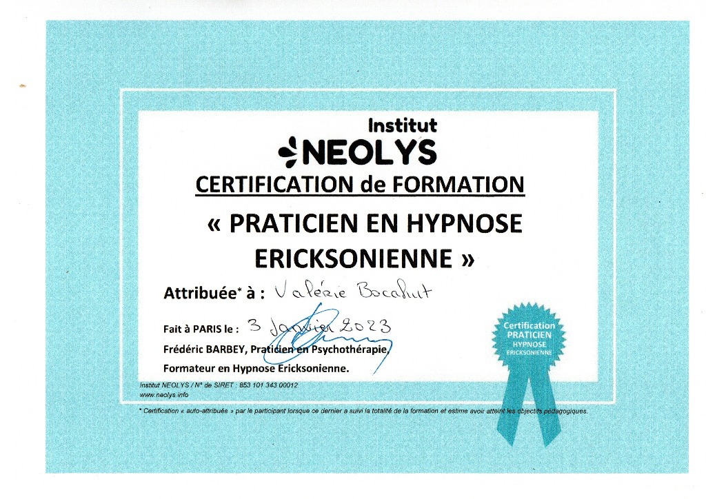 photo diplome Valérie Bocahut