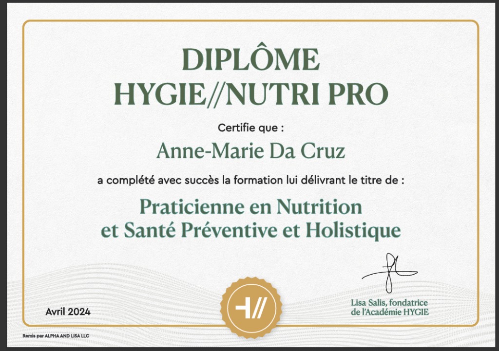 photo diplome Anne-Marie DA CRUZ