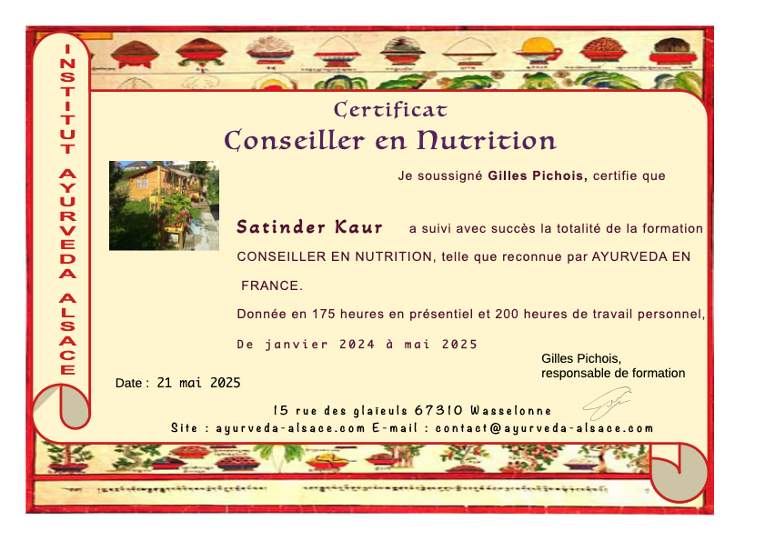 photo diplome KAUR Satinder