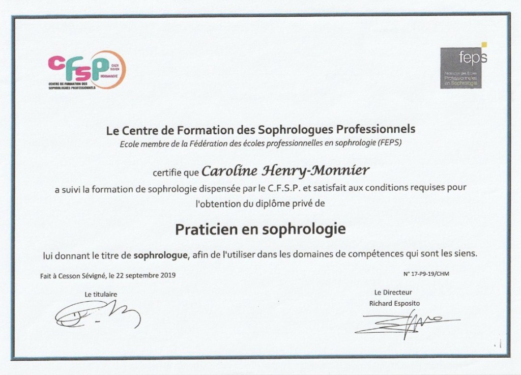 photo diplome Caroline Monnier