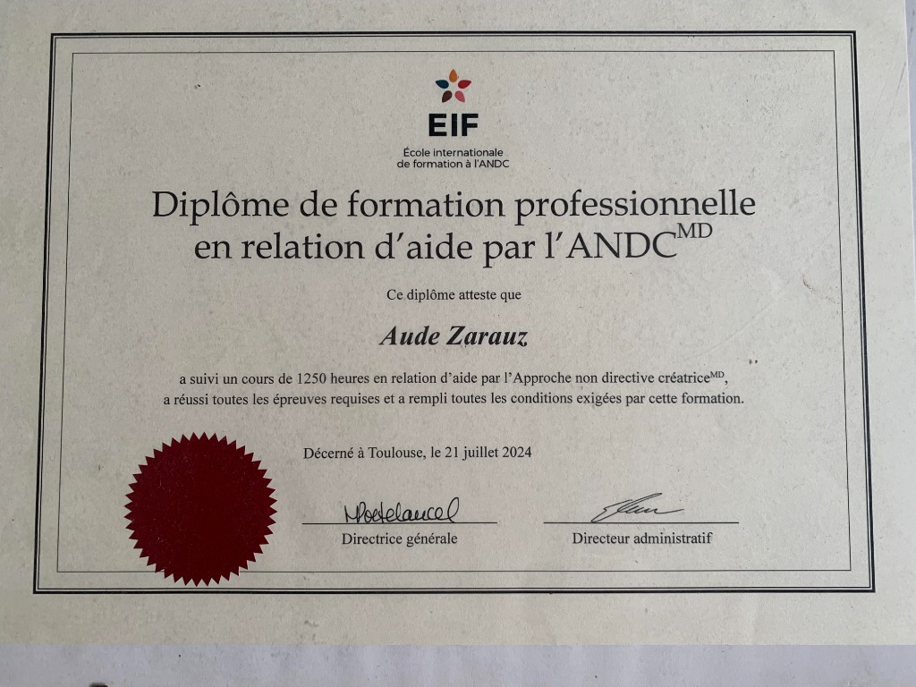 photo diplome Aude Zarauz