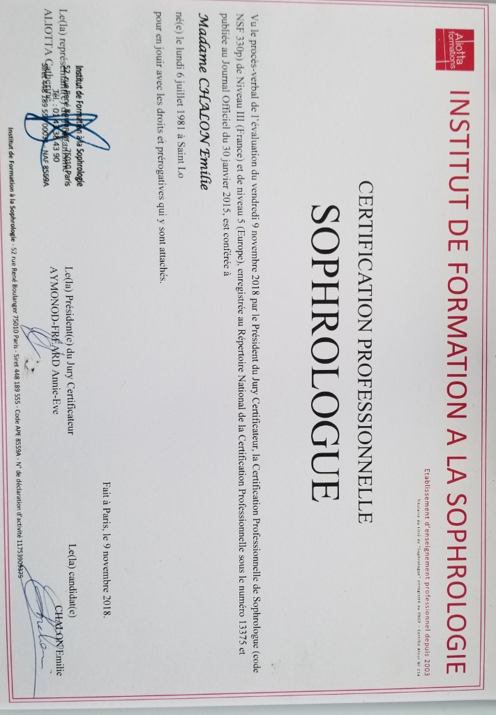 photo diplome Emilie Chalon