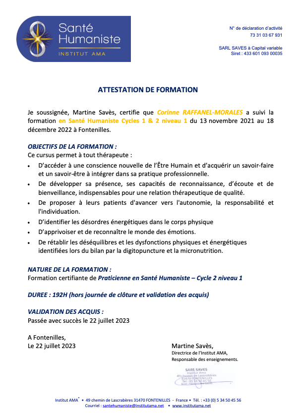 photo diplome Corinne Raffanel Morales