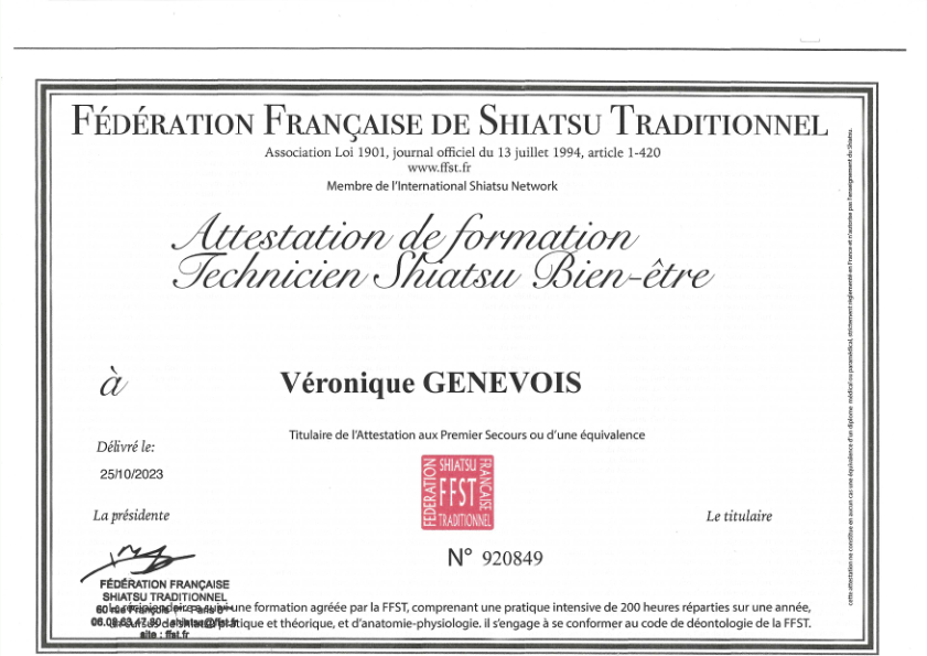 photo diplome Véronique Genevois