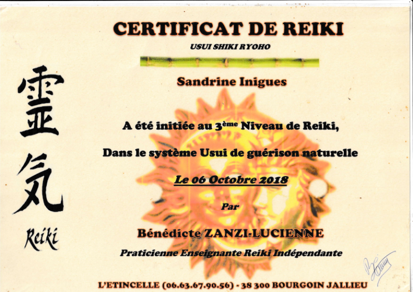 photo diplome Sandrine inigues