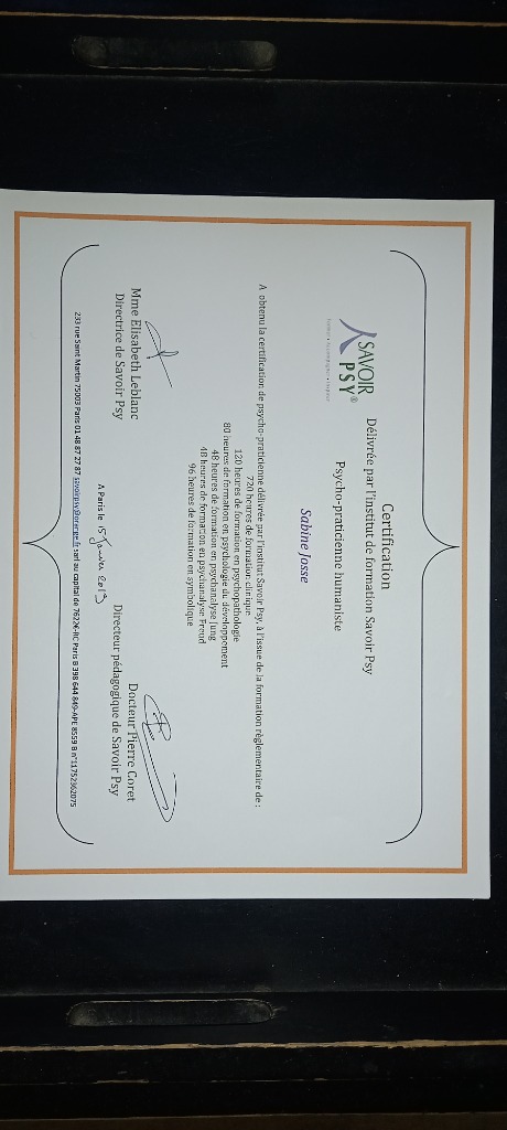 photo diplome Sabine Josse