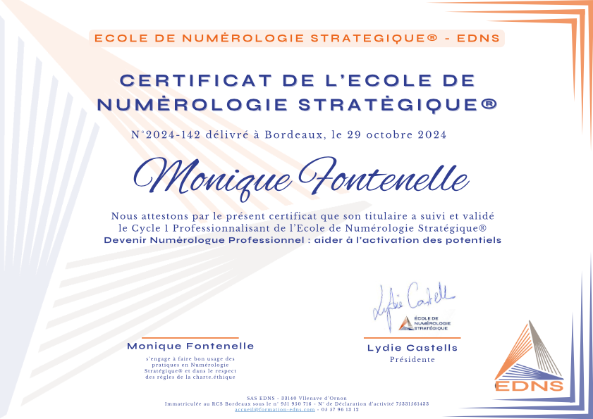 photo diplome Monique Fontenelle