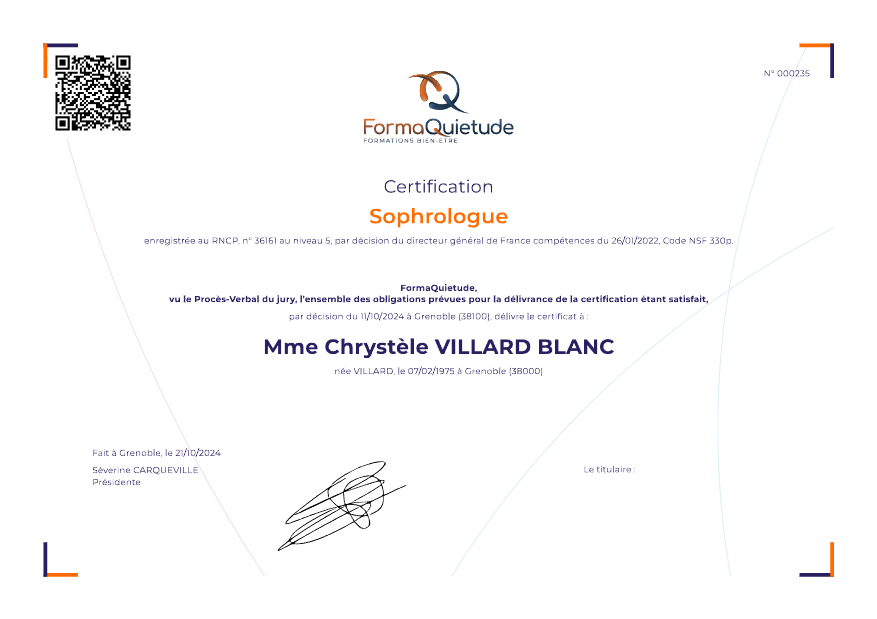 photo diplome VILLARD CHRYSTELE