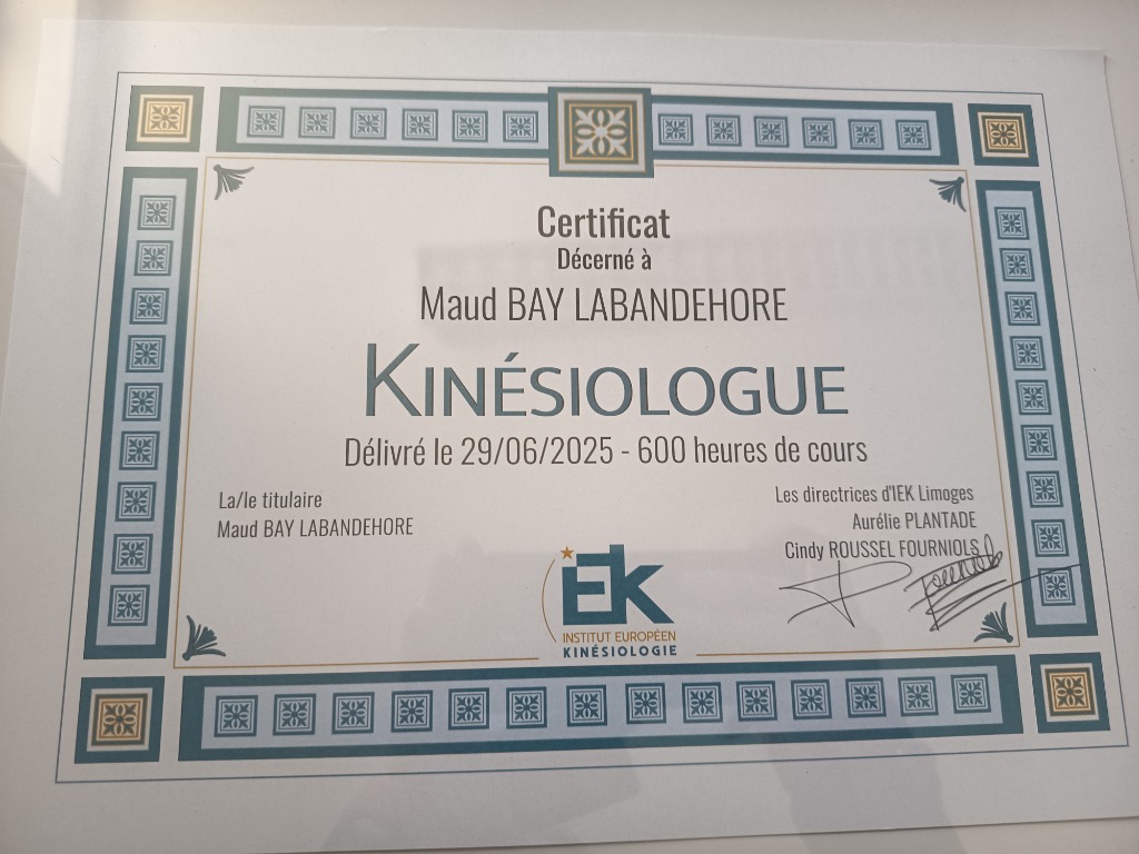 photo diplome Maud Bay LABANDEHORE 