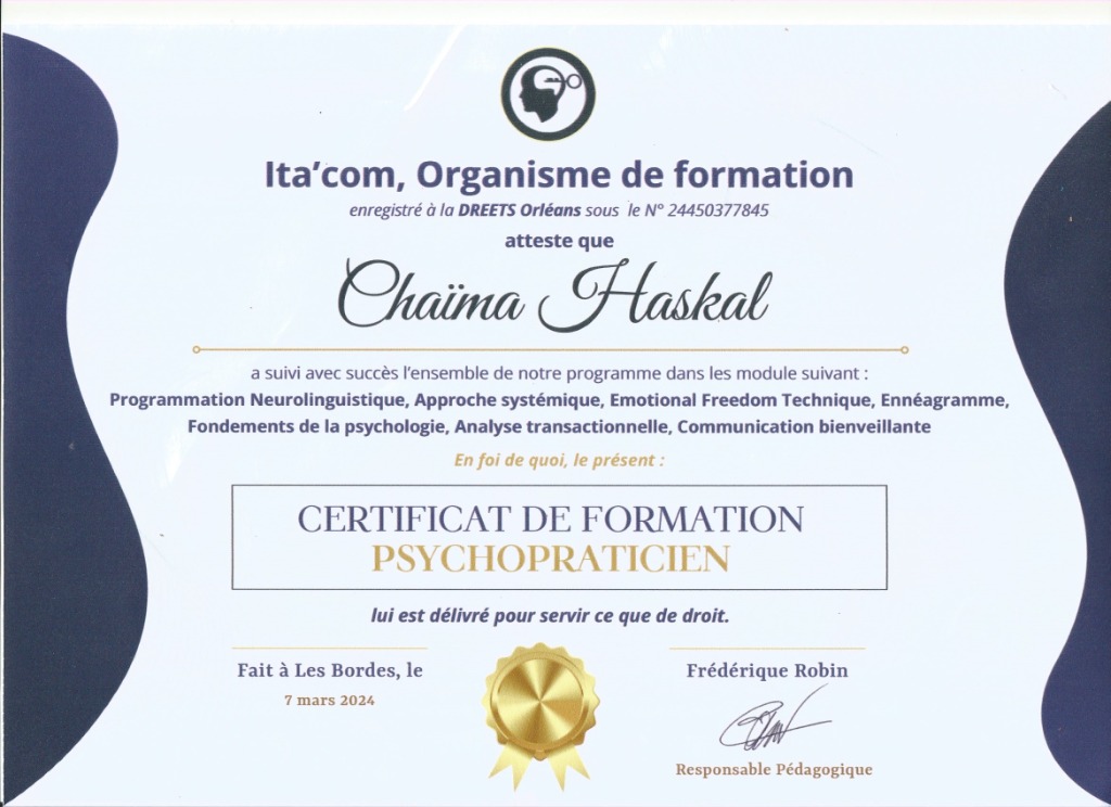 photo diplome Chaïma Dufresne-Haskal