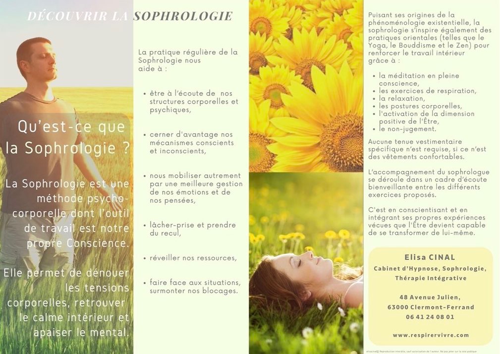 photo activite Elisa CINAL Sophrologue Hypnothérapeute
