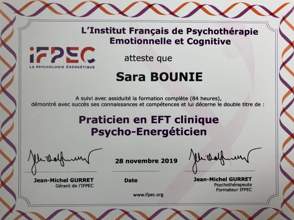 photo diplome Sara Bounie