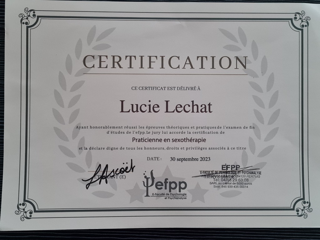 photo diplome Lucie Ascoët