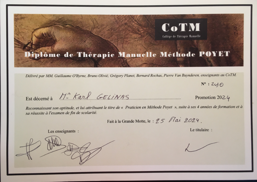 photo diplome GELINAS Karl