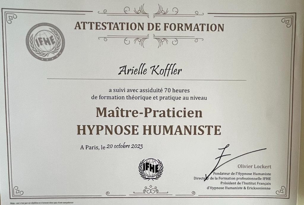 photo diplome Arielle Koffler
