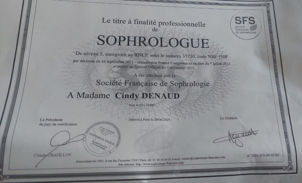 photo diplome Denaud Cindy