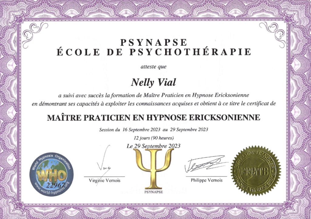photo diplome Nelly VIAL