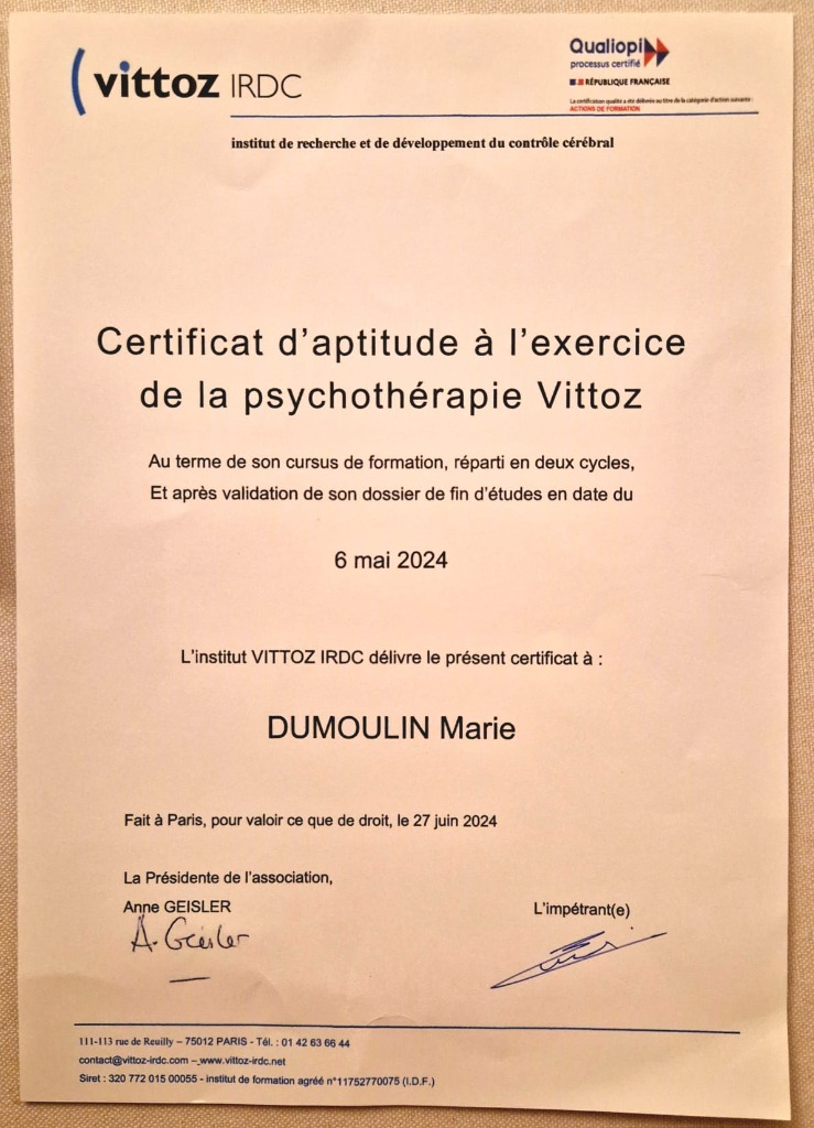 photo diplome Marie Dumoulin