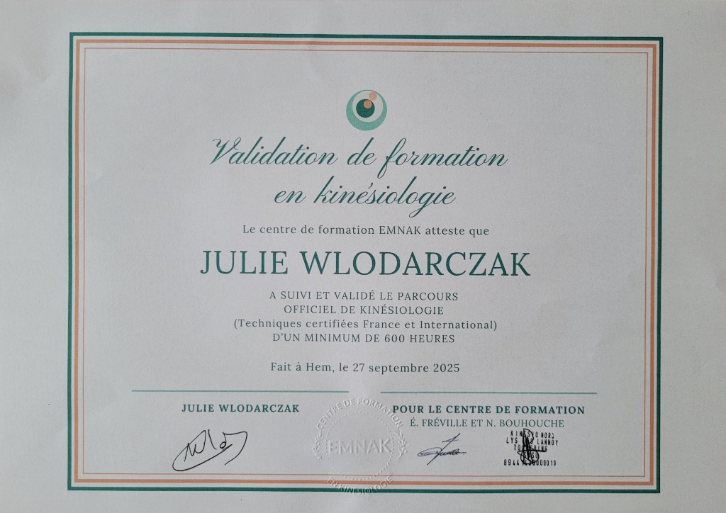 photo diplome Julie Nerriere Wlodarczak