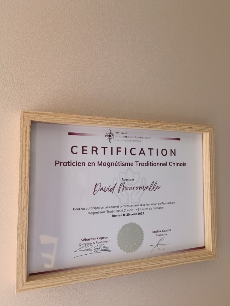 photo diplome David Mouronvalle 