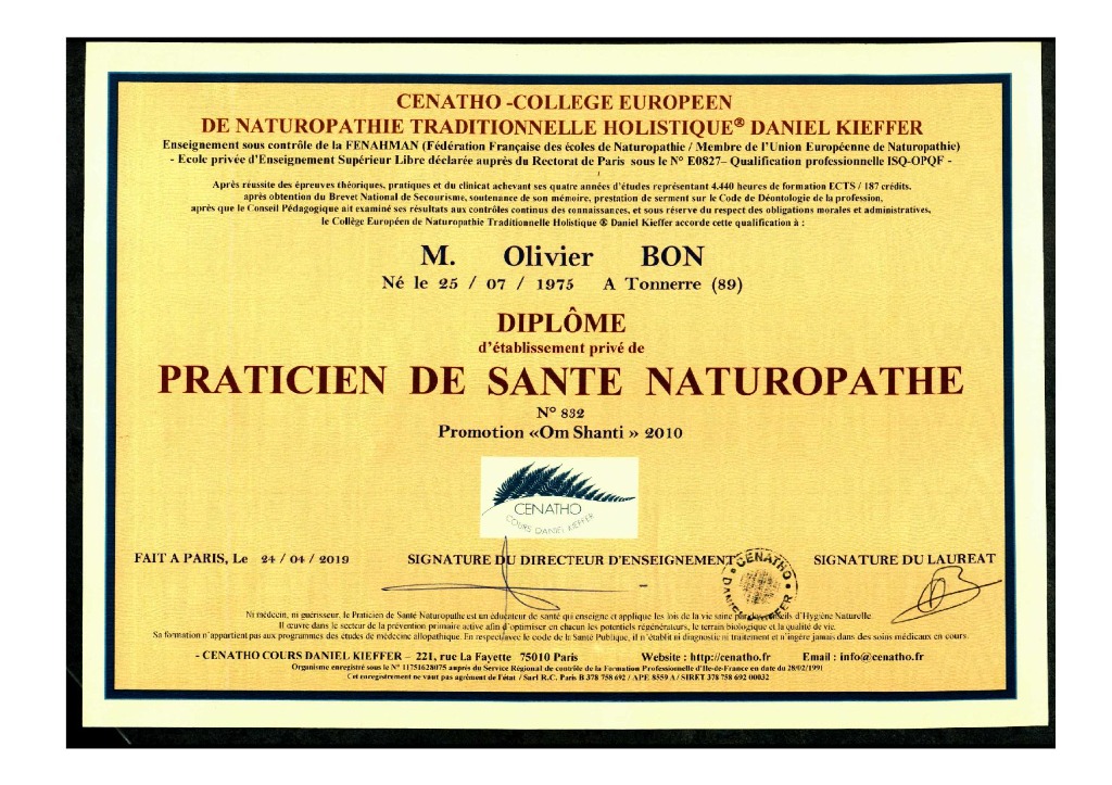 photo diplome BON Olivier