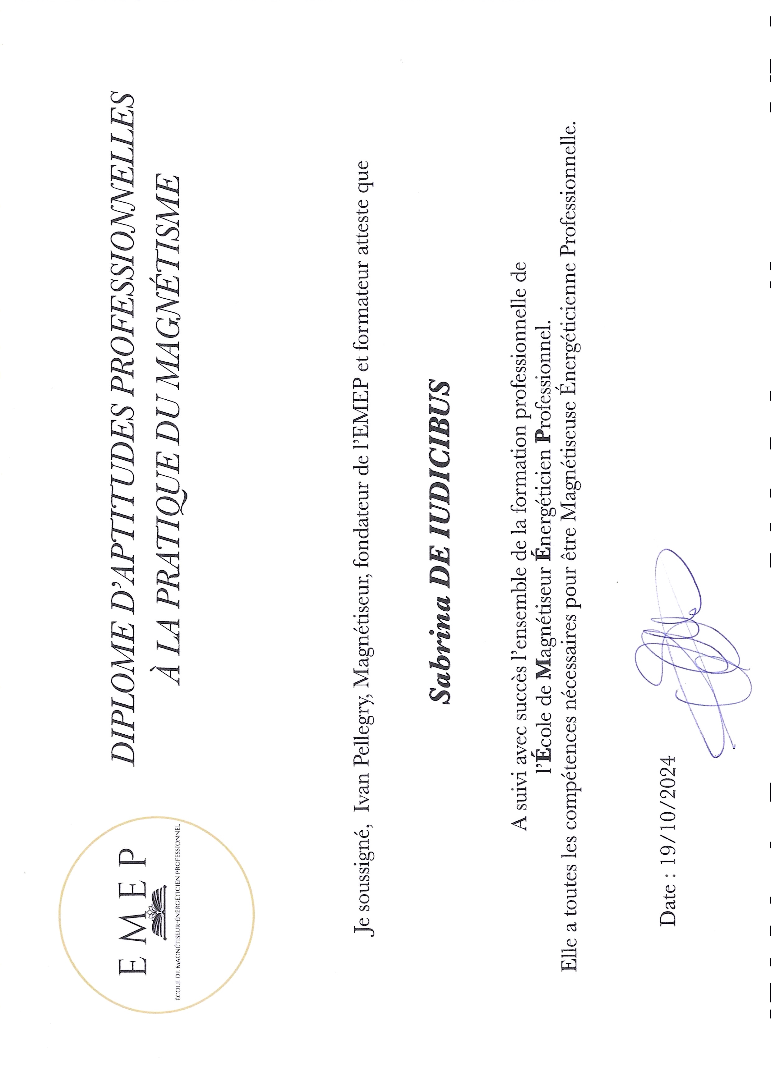 photo diplome Sabrina De iudicibus