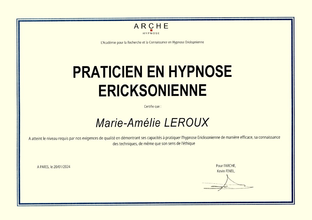 photo diplome Marie-Amélie LEROUX