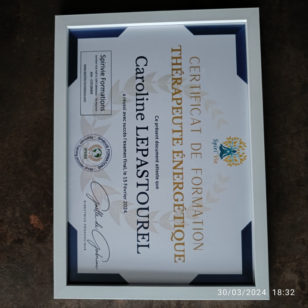 photo diplome Caroline Lepastourel