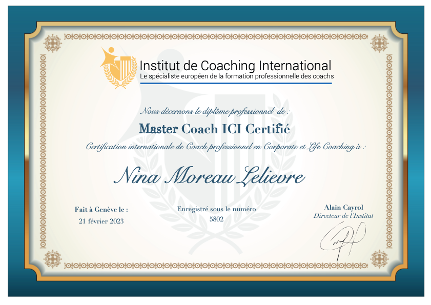 photo diplome Nina MOREAU LELIEVRE