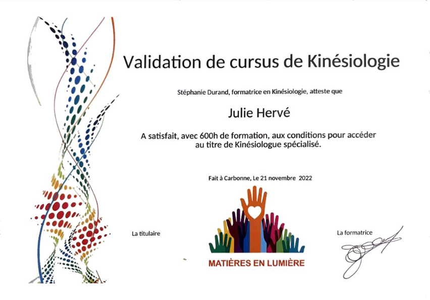 photo diplome Julie Hervé