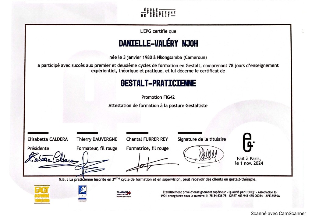 photo diplome Danielle-Valéry Njoh