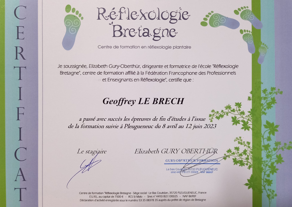 photo diplome Stella Maris* Artisan du bien être