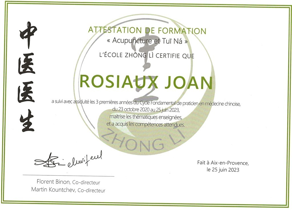 photo diplome Joan ROSIAUX