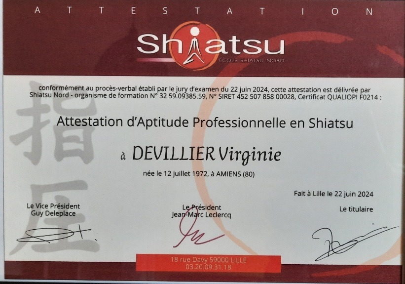photo diplome Virginie POUILLE DEVILLIER