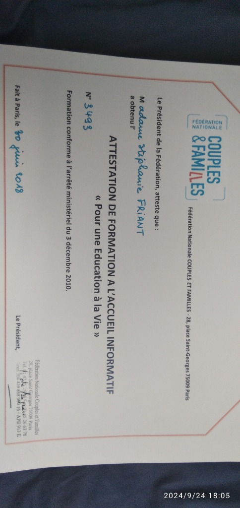 photo diplome Stéphanie FRIANT